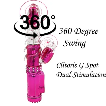  360 Laipsnių Sūpynės, Dildo, Vibratoriai, Sekso Žaislai Moteris Dual Klitorio Stimuliatorius G Spot Rabbit Vibratorius Sekso Mašina Parduotuvė