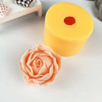 3D Žydėti Rožė, Gėlių Formos Silikono Formos Tortas Šokolado Žvakė Muilo Pelėsių 