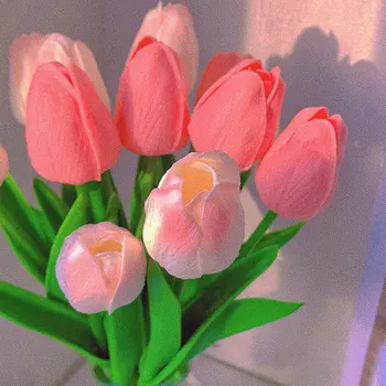 Gabalas Tulpių Modeliavimas Gėlių Netikrą Gėlių Puokštė Rekvizitai Apdailos Gimtadienio Atostogų Dovanų Miegamojo Puošmena Dropshipping