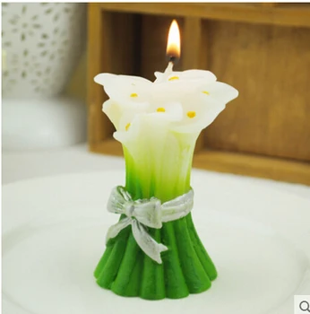 Silikagelis 3D Silikono Muilas/žvakė Pelėsių Gėlių Tortas Formų Šokolado Silicio Muilo Pelėsių Daržovių Minkštas Pyragas Apdaila Pelėsių